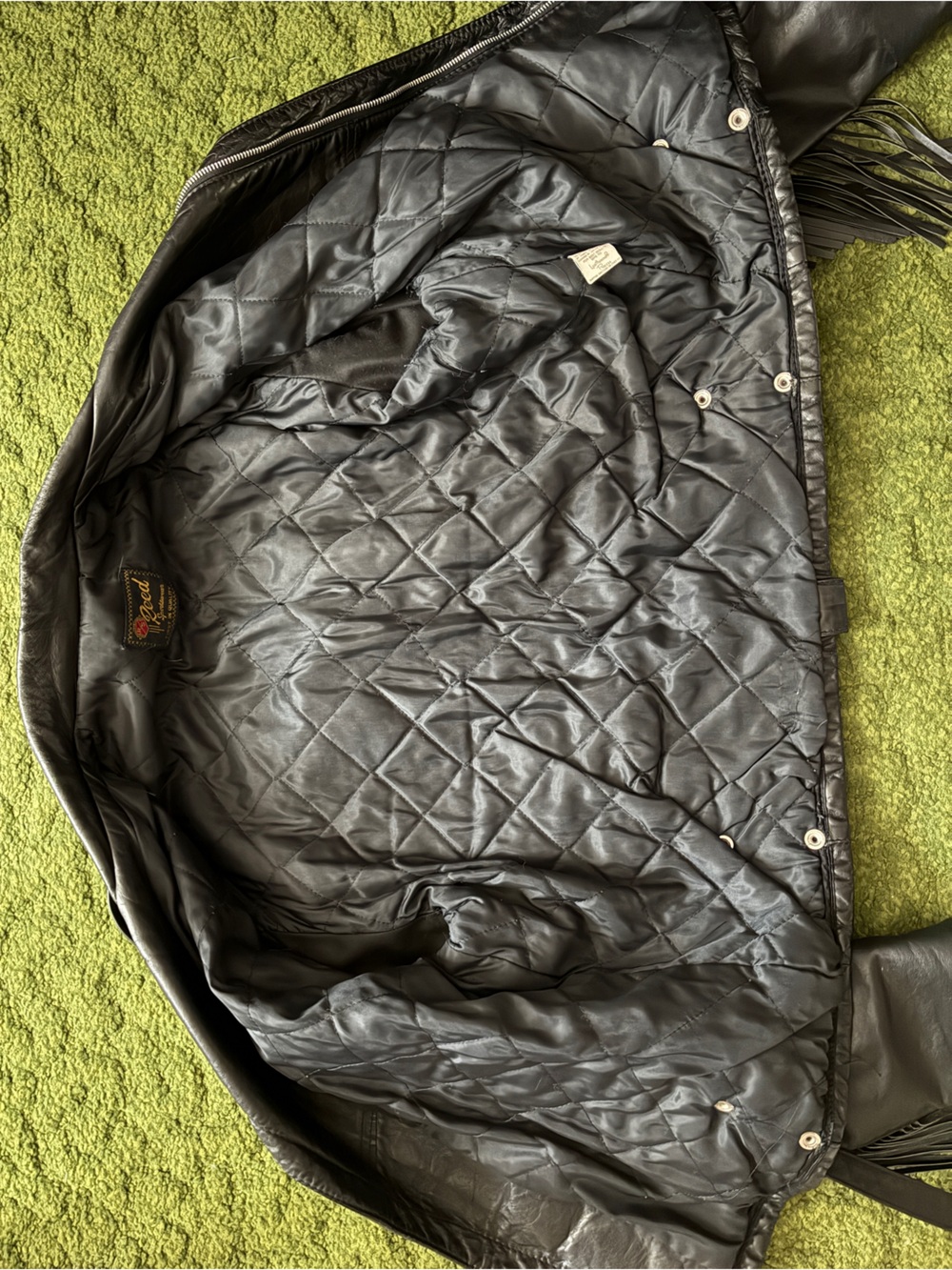 Vintage Reed Sportswear Fringe Leather Jacket with Conchos - Picture 8 of 15